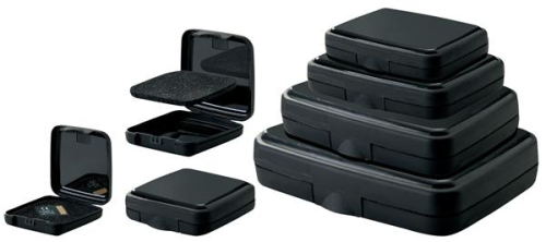 Hinged lid boxes with snap lock