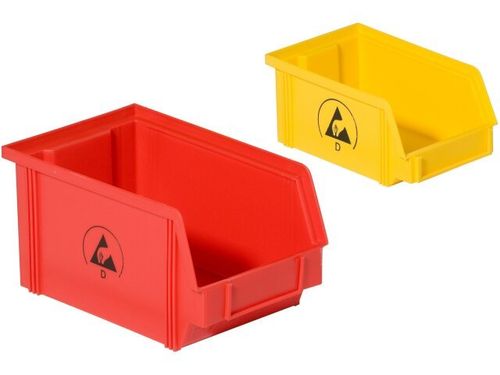 ESD open fronted storage bins dissipative