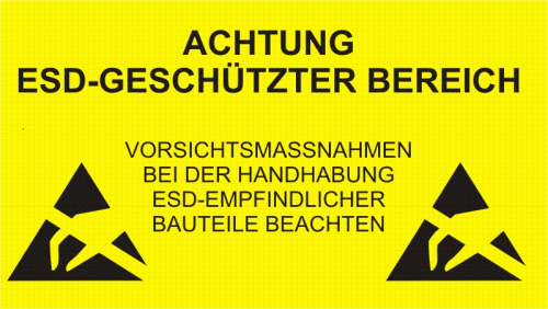 ESD warning label