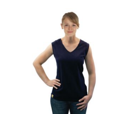 Tank-Top with V-neck for women dark-blue
